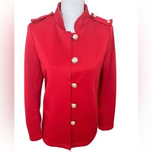 Koandaily Red Blazer With Buttons. Size Small. Military Style